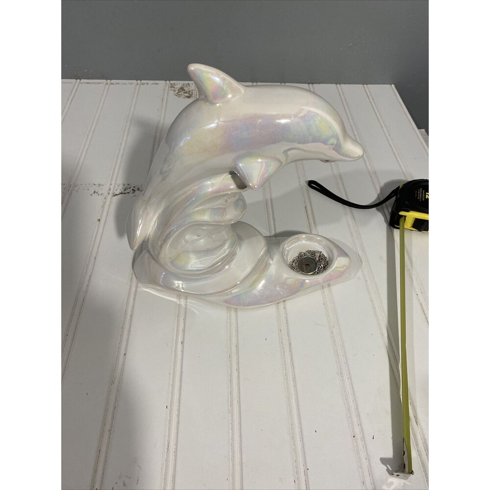 porcelain dolphin jewlery holder white 9” x 9" Made In Poland - Picture 5 of 6